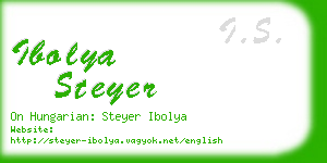 ibolya steyer business card